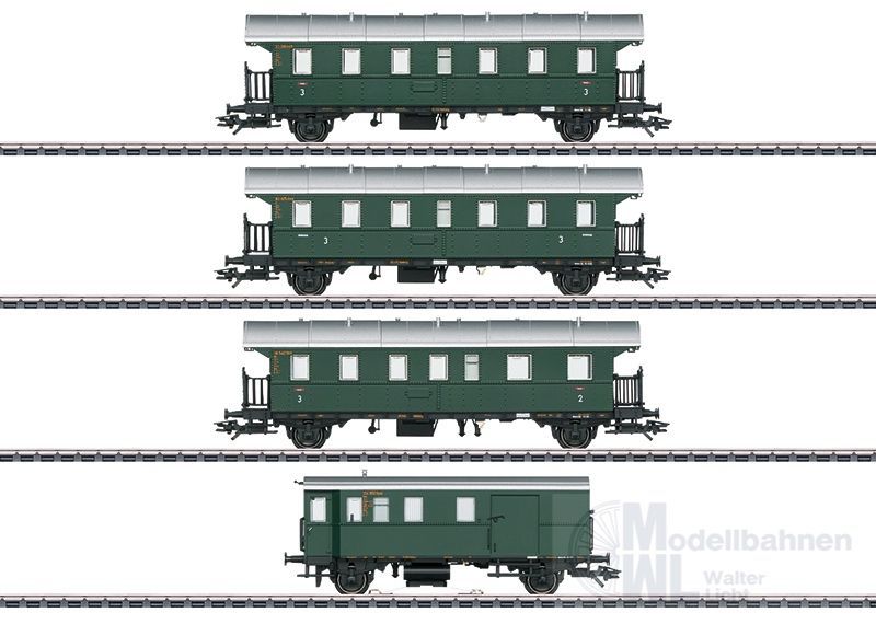 Märklin 43146 - MÄRKLIN - MHI Wagen-Set DB Ep.III zur BR 74 mit Steuerwagen 4.tlg. H0/WS Märklin 43146 - MÄRKLIN - MHI Wagen-Set DB Ep.III zur BR 74 mit Steuerwagen 4.tlg. H0/WS