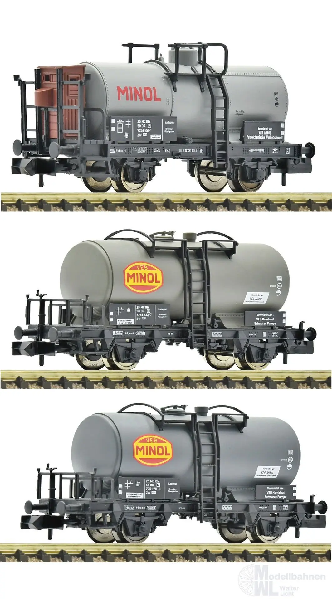 Fleischmann 6660152 - Kesselwagen Set DR Ep.IV 3.tlg. N 1:160