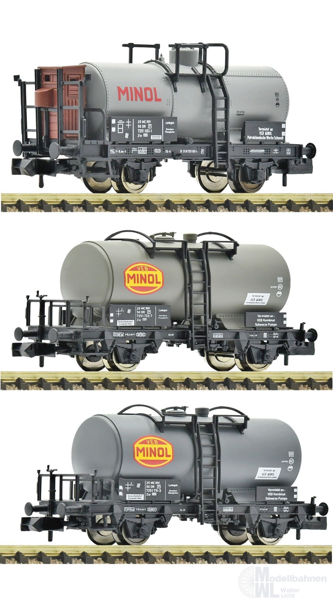 Fleischmann 6660152 - Kesselwagen Set DR Ep.IV 3.tlg. N 1:160