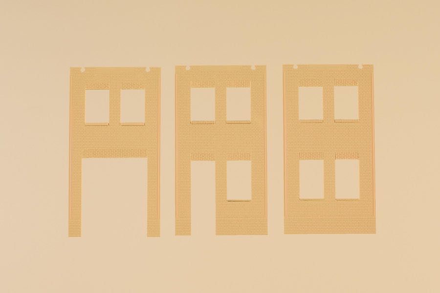 Auhagen 80632 - Wände 2578A, Wände 2578B und Wände 2578C gelb H0 1:87