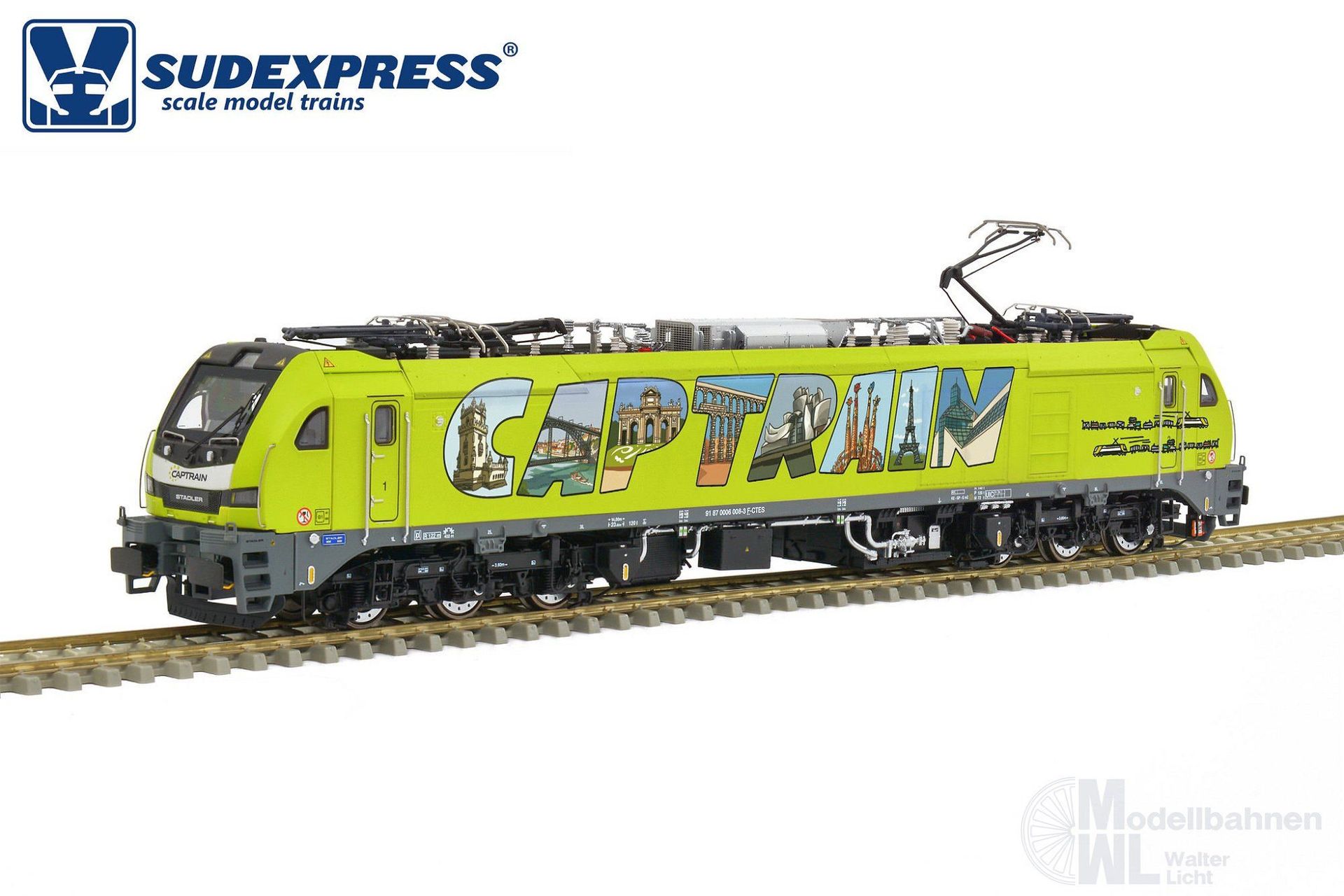 Sudexpress S0060088 - E-Lok Serie 6008-3/ Euro 6000 Captrain Ep.VI H0/WS Sound