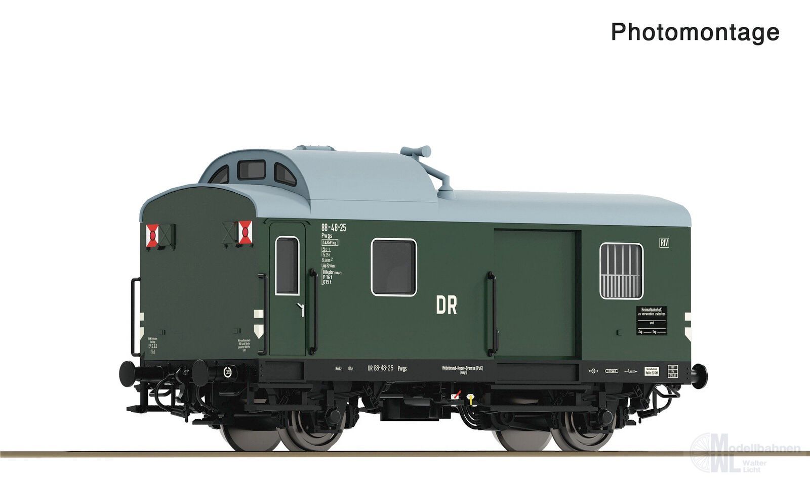 Roco 6680040 - Güterzugbegleitwagen DR Ep.III Pwgs TT 1:120