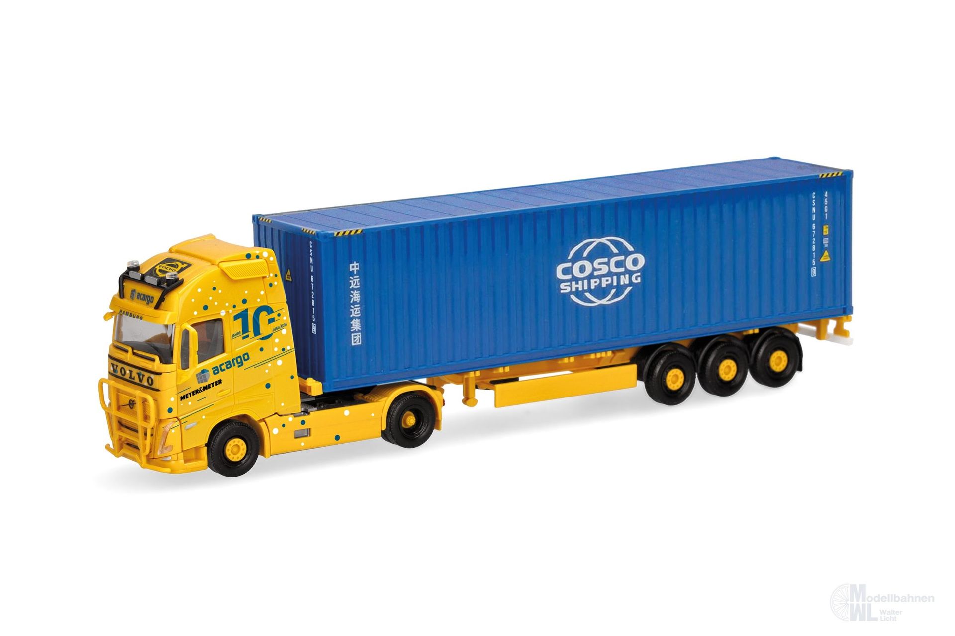 Herpa 319898 - Volvo FH Gl. XL Container Sattelzug Acargo H0 1:87