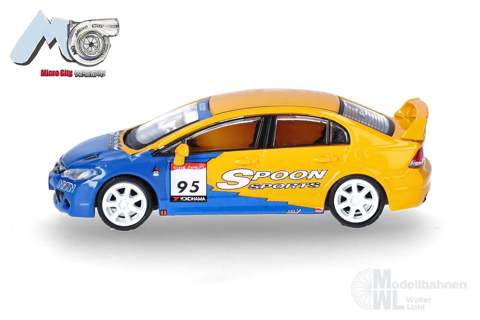 Herpa 87MC000090 - Honda Civic FD2 gelb/blau H0 1:87