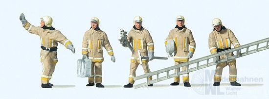 Preiser 10770 - Feuerwehrmänner Uniform beige Eintreffen am Brandort H0 1:87 Preiser 10770 - Feuerwehrmänner Uniform beige Eintreffen am Brandort H0 1:87