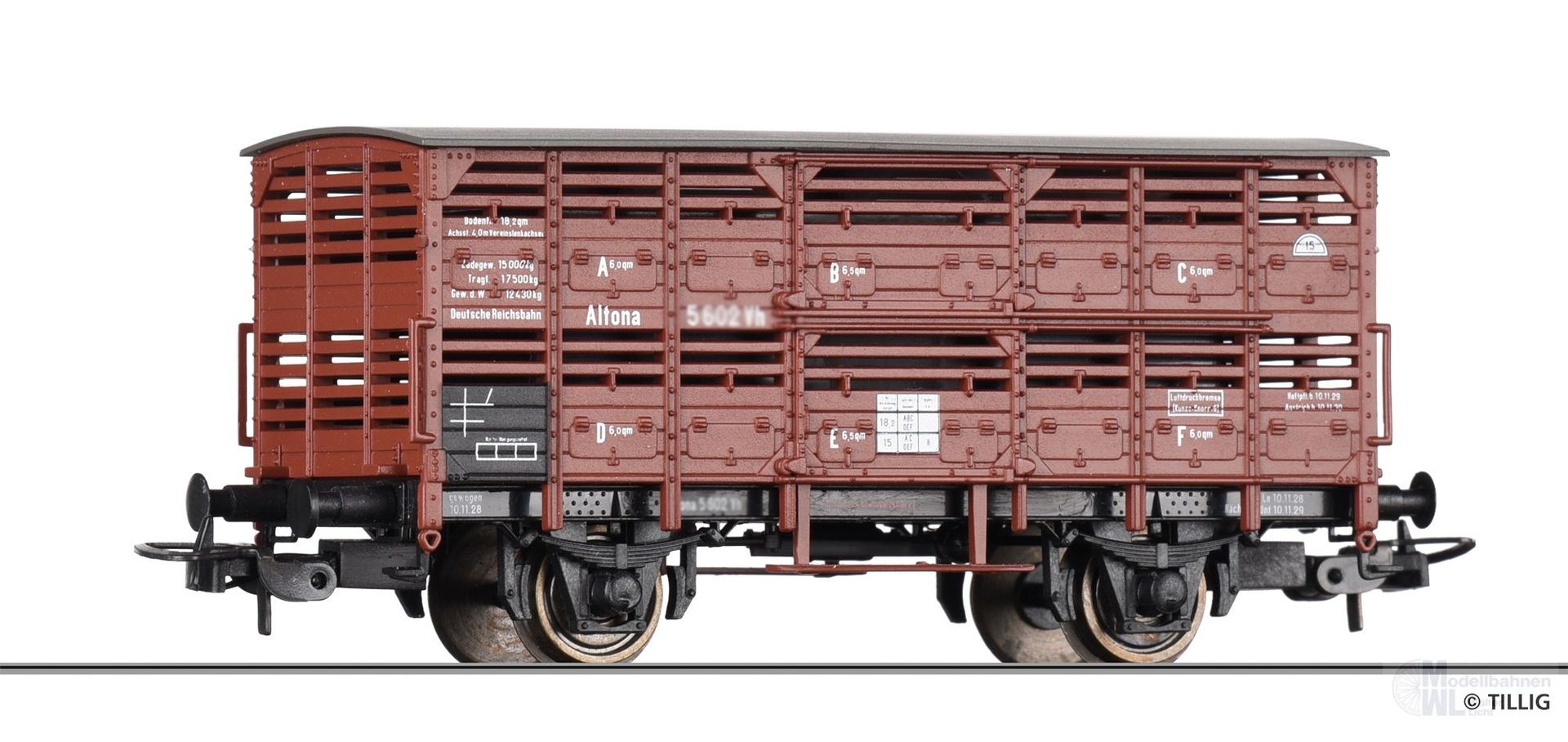 Tillig 77079 - Verschlagwagen DRG Ep.II Altona Typ V H0/GL