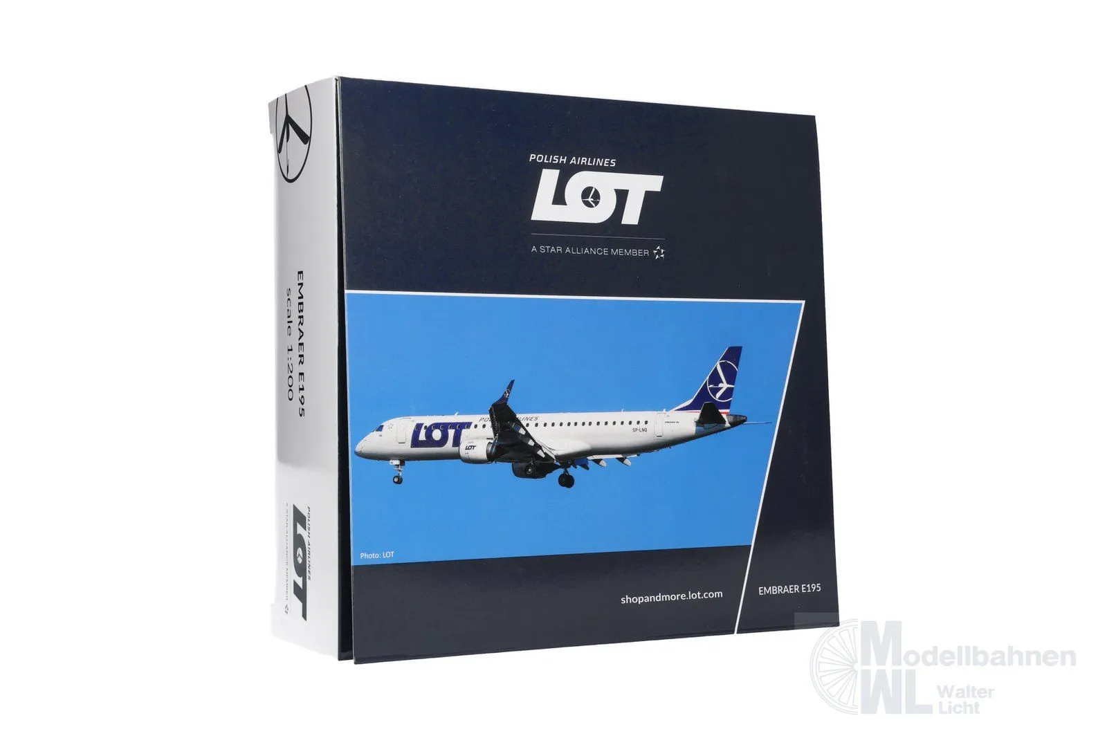 Herpa 573825 - Embraer E195 LOT Polish Airlines 1:200