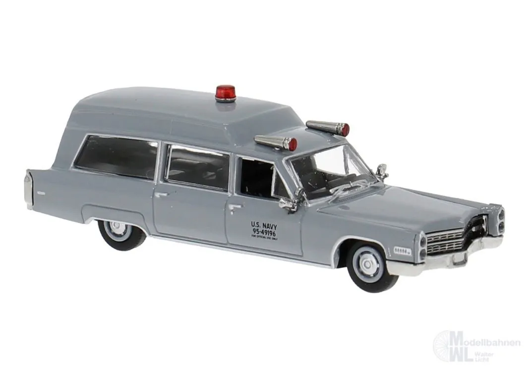 Brekina 19790 - Cadillac Meteor Ambulance der US Navy H0 1:87