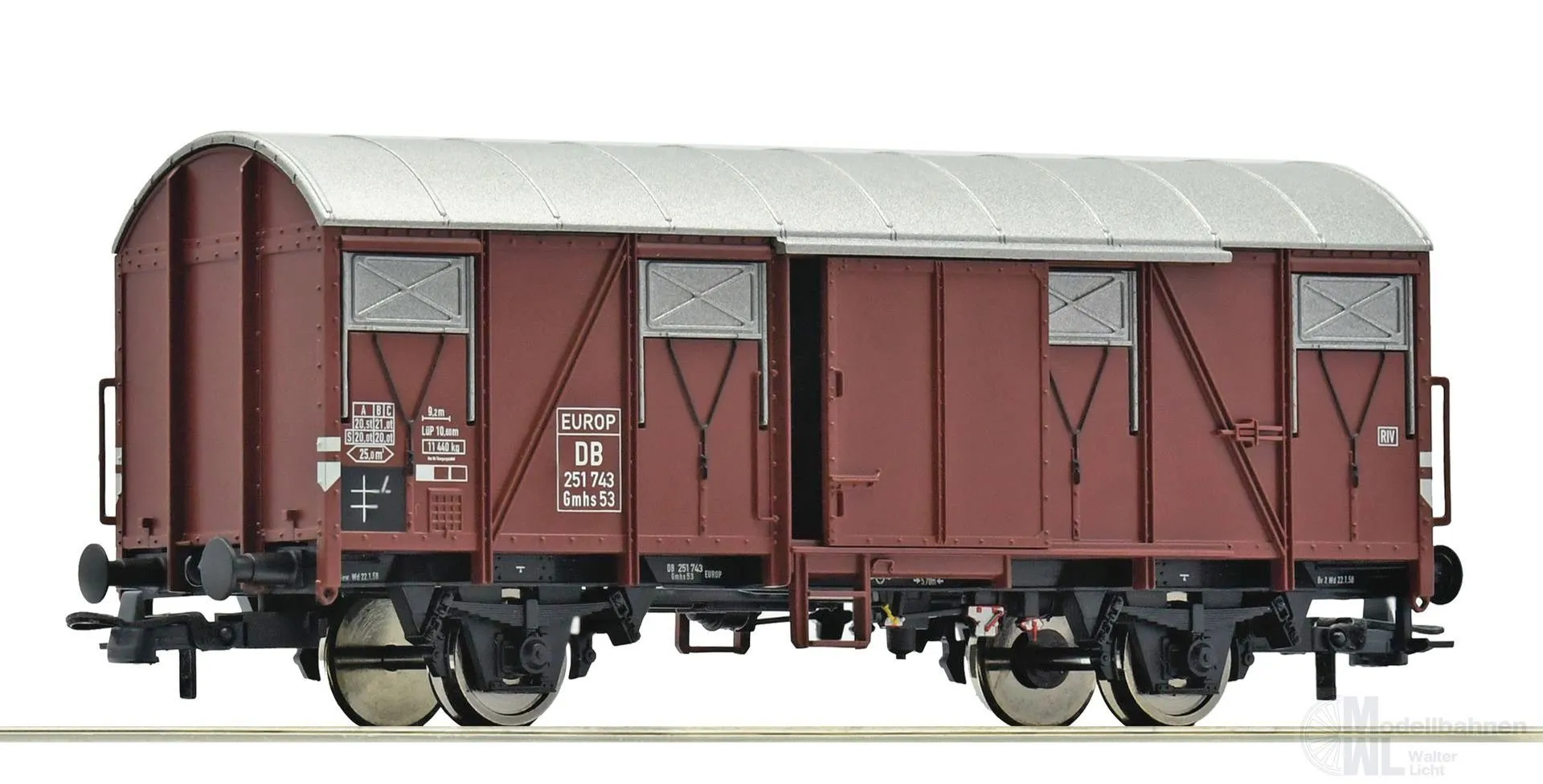 Roco 6600274 - Güterwagen ged. DB Ep.III H0/GL