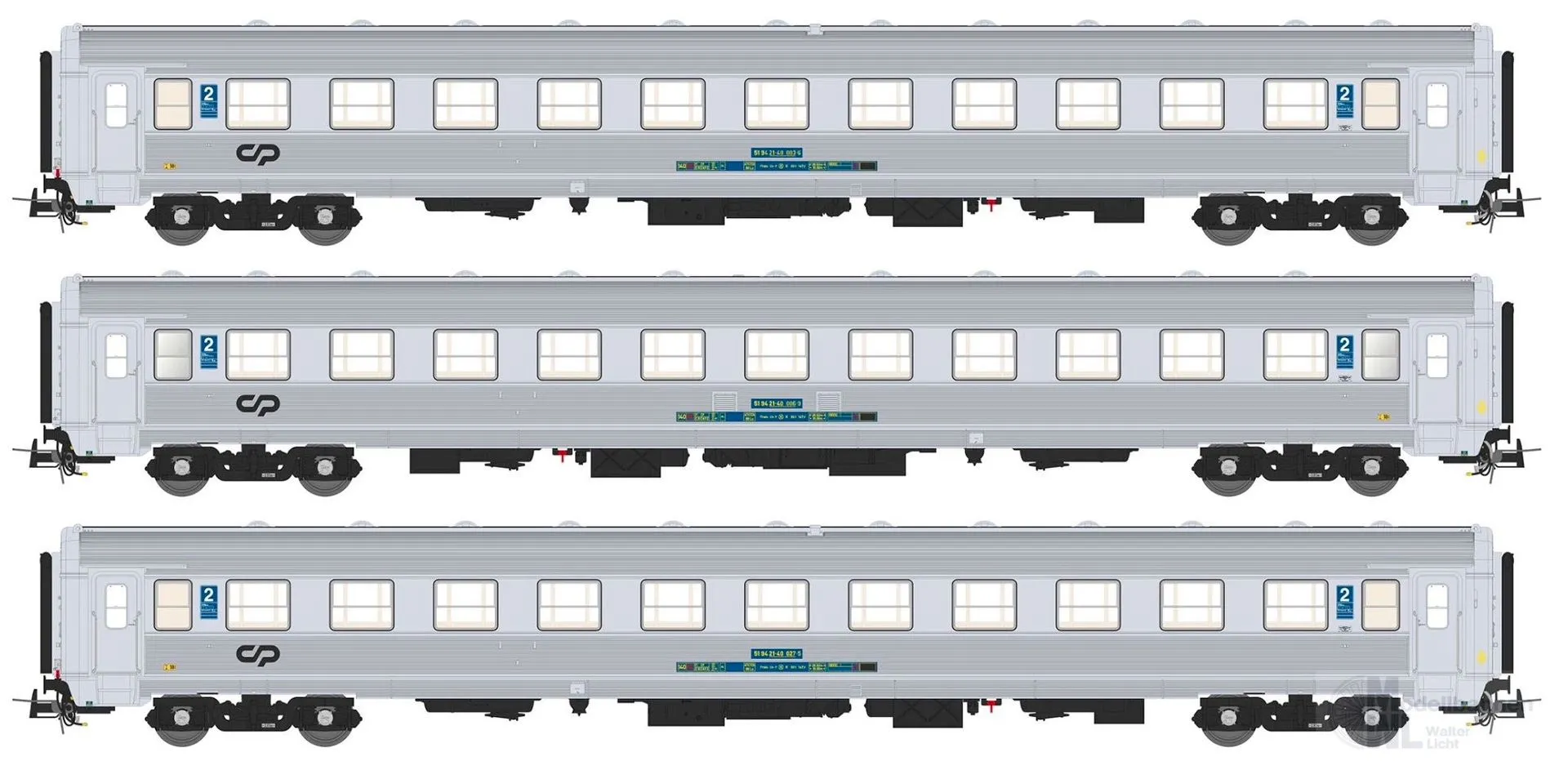 Sudexpress S1204 - Personenwagen Set CP Ep.V 3.tlg. Carruagens Sorefame 21-40 H0/GL