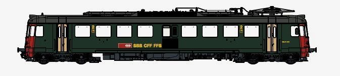 LS Models 17059 - Triebwagen RBe 4/4 SBB Ep.III grün altes Logo H0/GL