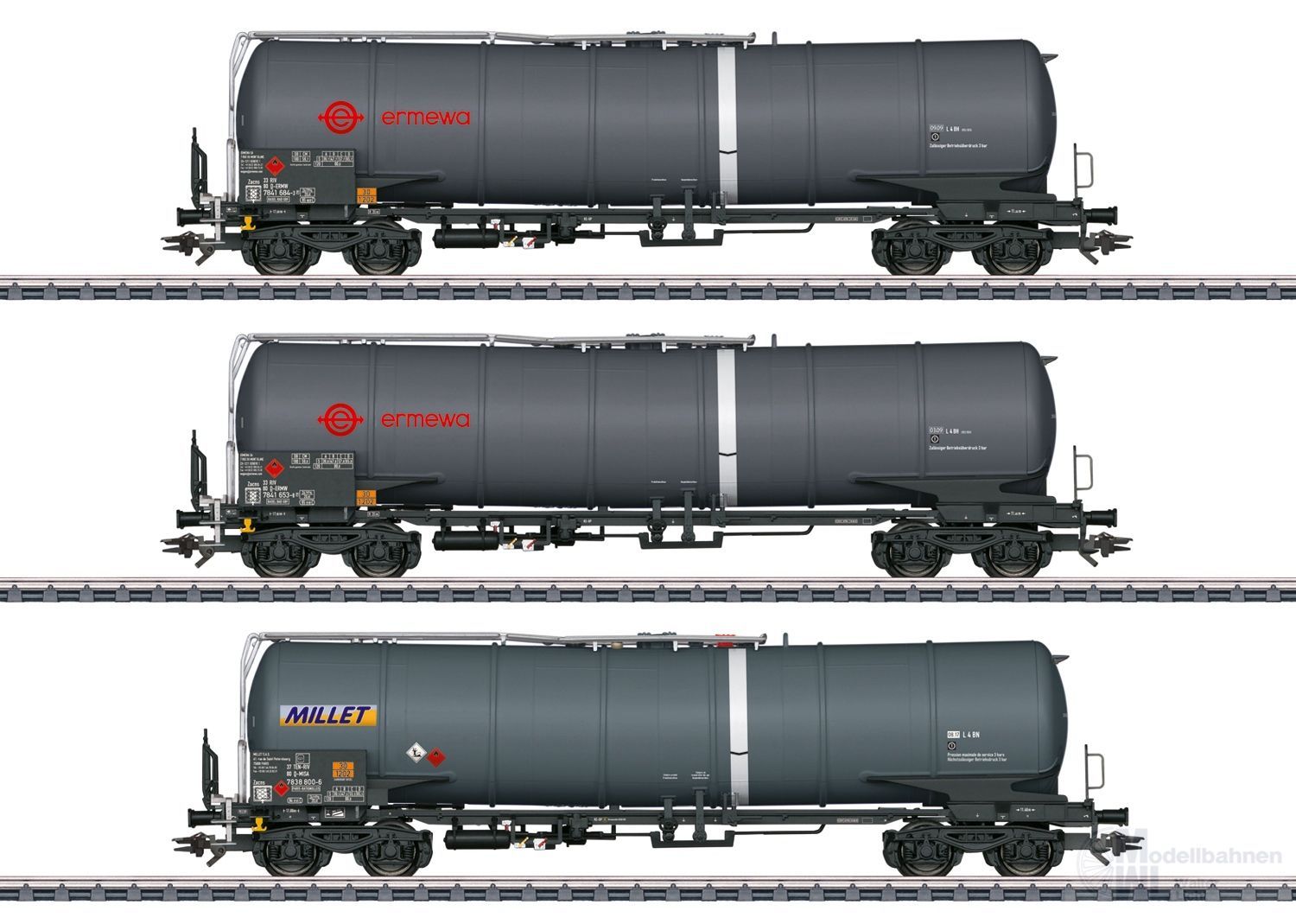 Märklin 47551 - Kesselwagen Set Ermewa SA Ep.VI 3.tlg. H0/WS