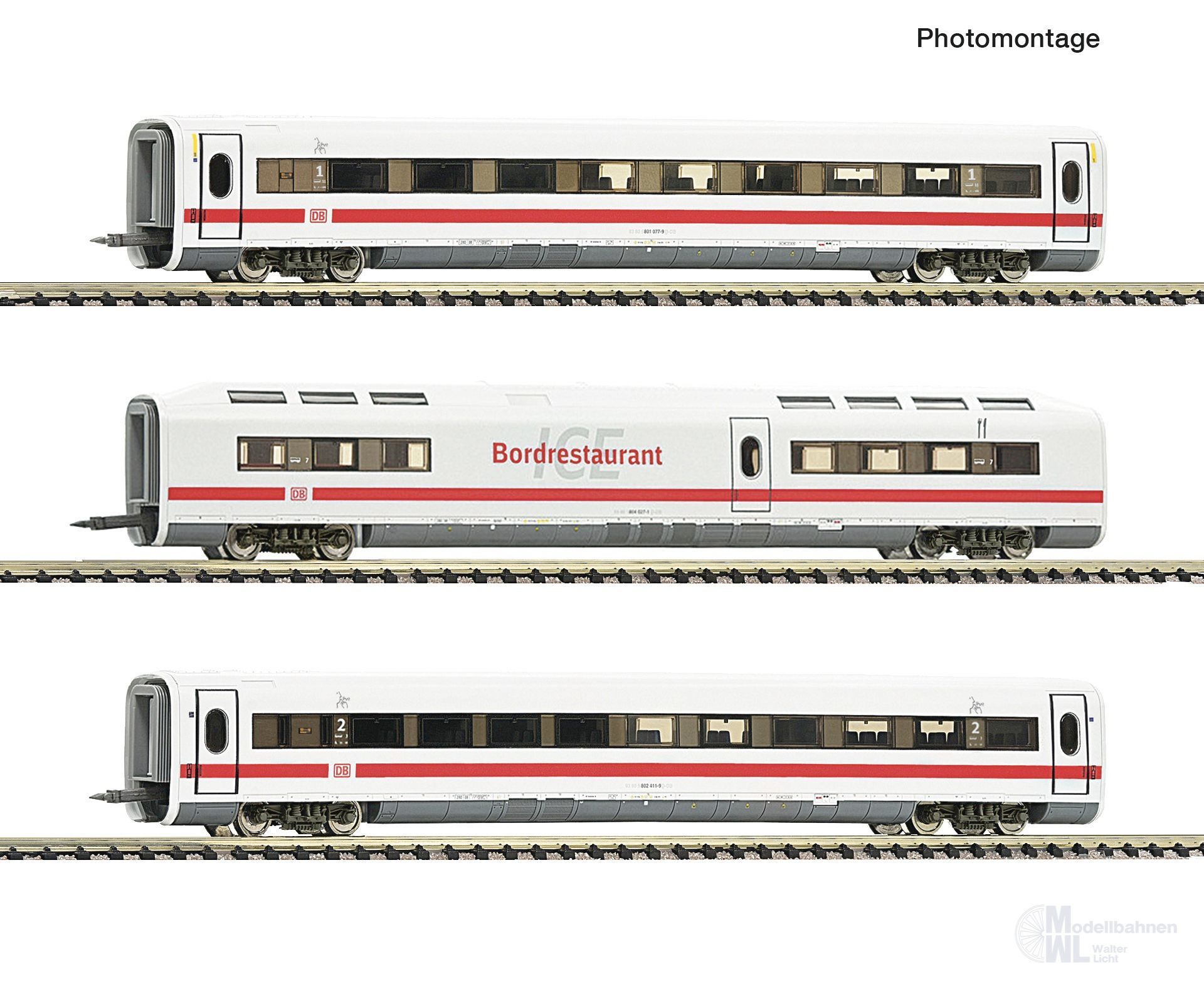 Fleischmann 7760014 - Ergänzungswagen Set ICE 1 DB Ep.VI 30 Jahre 3.tlg. N 1:160