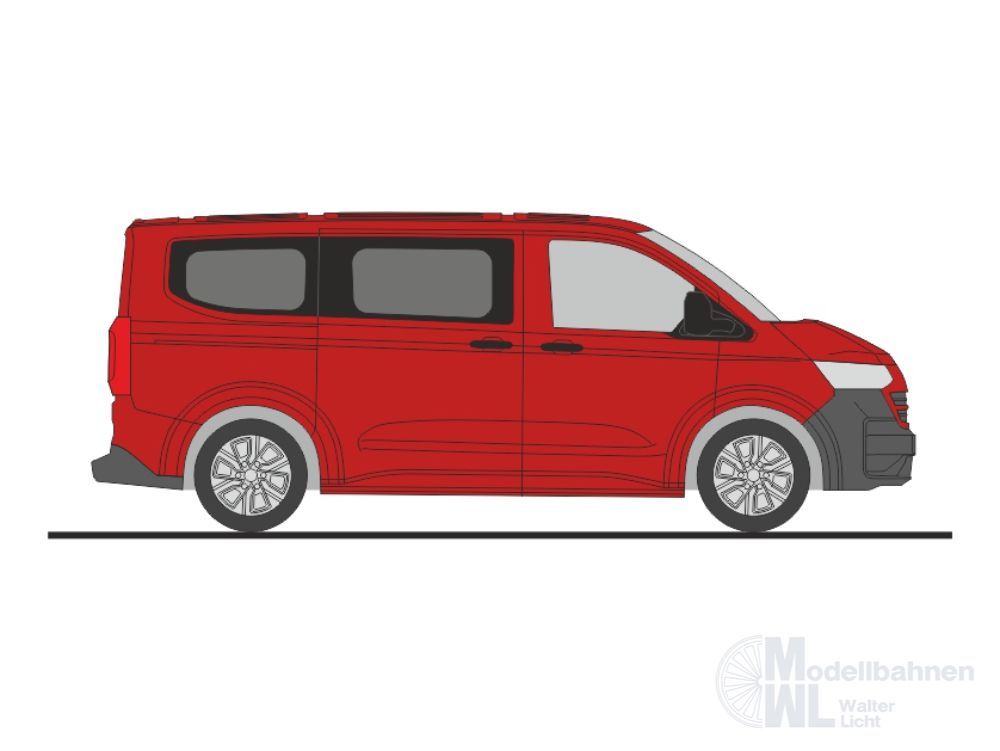 Rietze 11711 - Volkswagen Transporter T7 Kasten KR FD intensive red H0 1:87