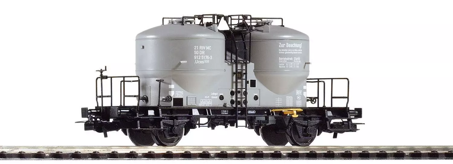 Piko 54695 - Zementsilowagen Ucs-v9120 schw. Rahmen DR Ep.IV H0/GL