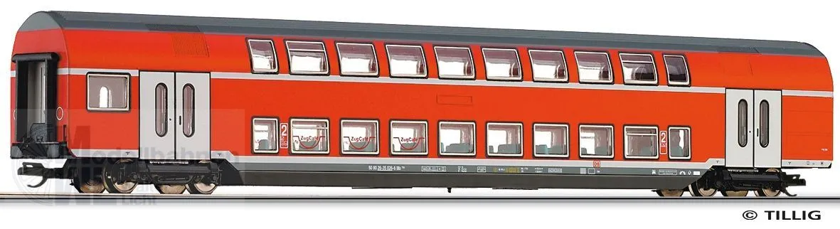 Tillig 502581 - Doppelstockwagen DB Ep.V 1./2. Kl. DABz 755 Zug Cafe(ex. 13792) TT 1:120