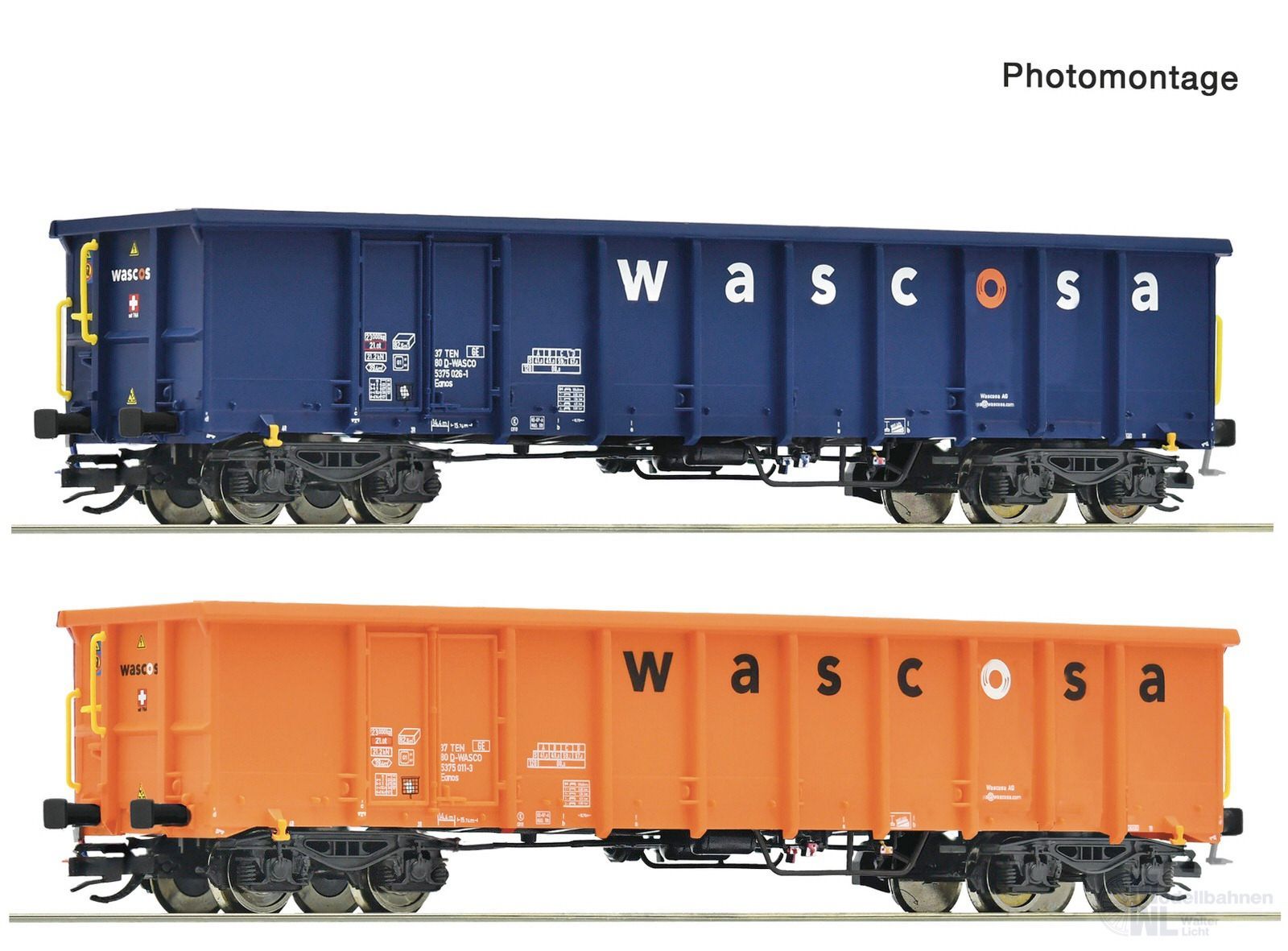 Roco 6680055 - Güterwagen Set Wascosa Ep.VI Eanos 2.tlg. TT 1:120