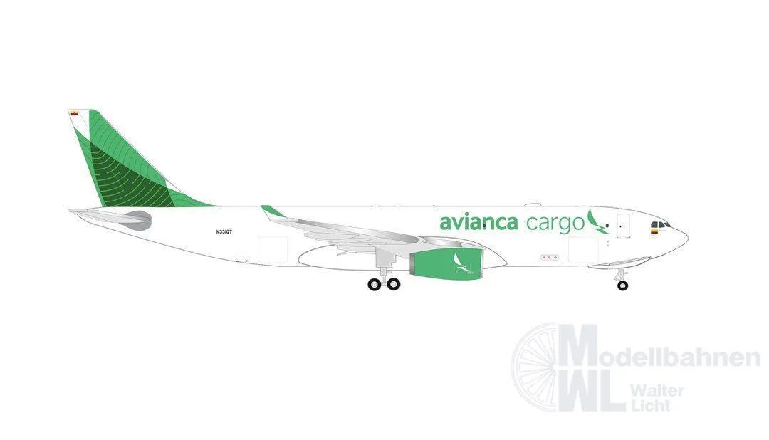 Herpa 539562 - Airbus A330-200F Avianca Cargo green 1:500
