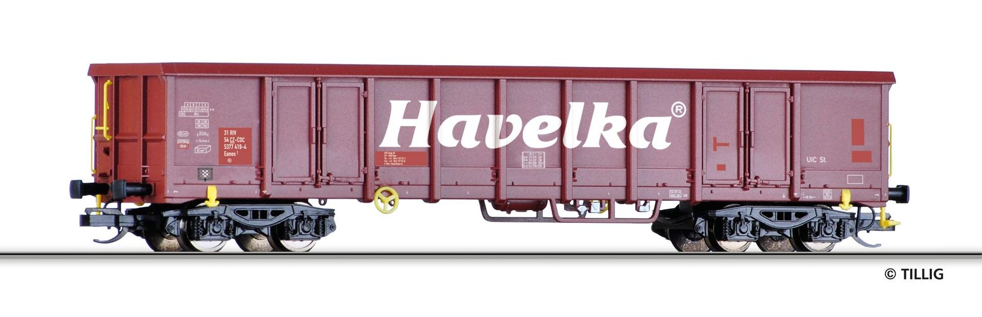 Tillig 15675 - Güterwagen offen CSD Cargo Ep.VI Eanos Havelka TT 1:120