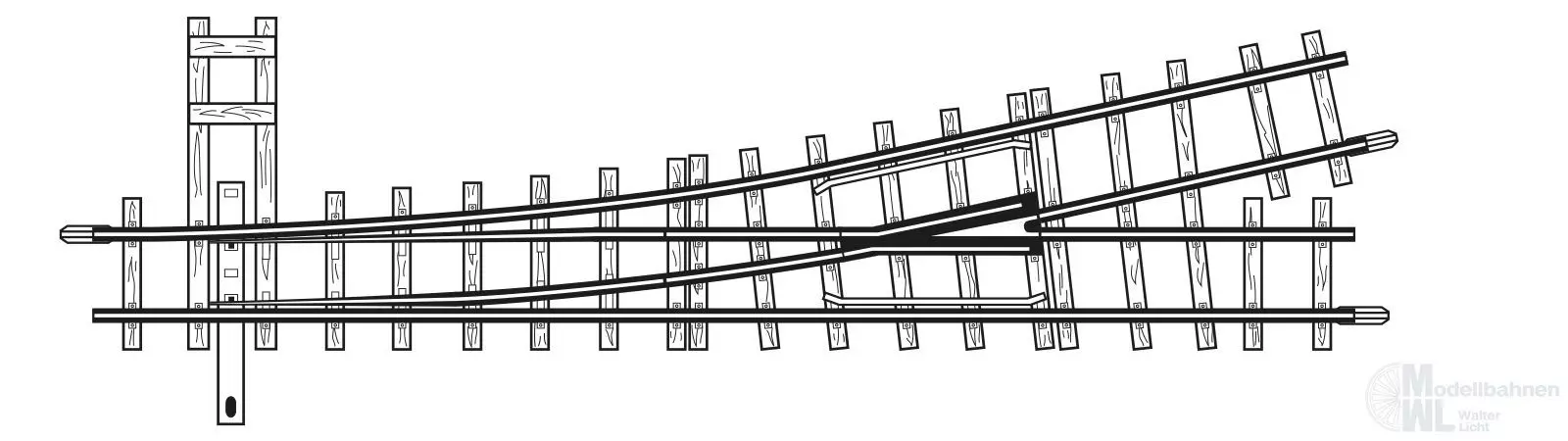 Bemo 4011000 - Weiche links 12° 147 mm R 515 H0e