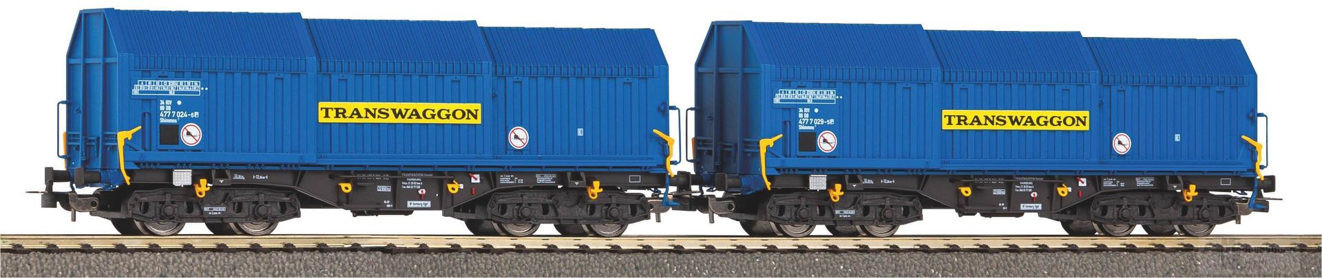 Piko 58296 - Teleskophaubenwagen Set Transwaggon Ep.V 2.tlg. H0/GL