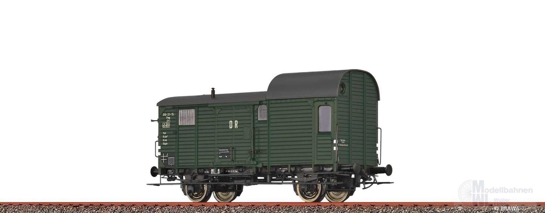 Brawa 49432 - Güterzuggepäckwagen Dr Ep.III Pwg 88-31-15 H0/GL Brawa 49432 - Güterzuggepäckwagen Dr Ep.III Pwg 88-31-15 H0/GL