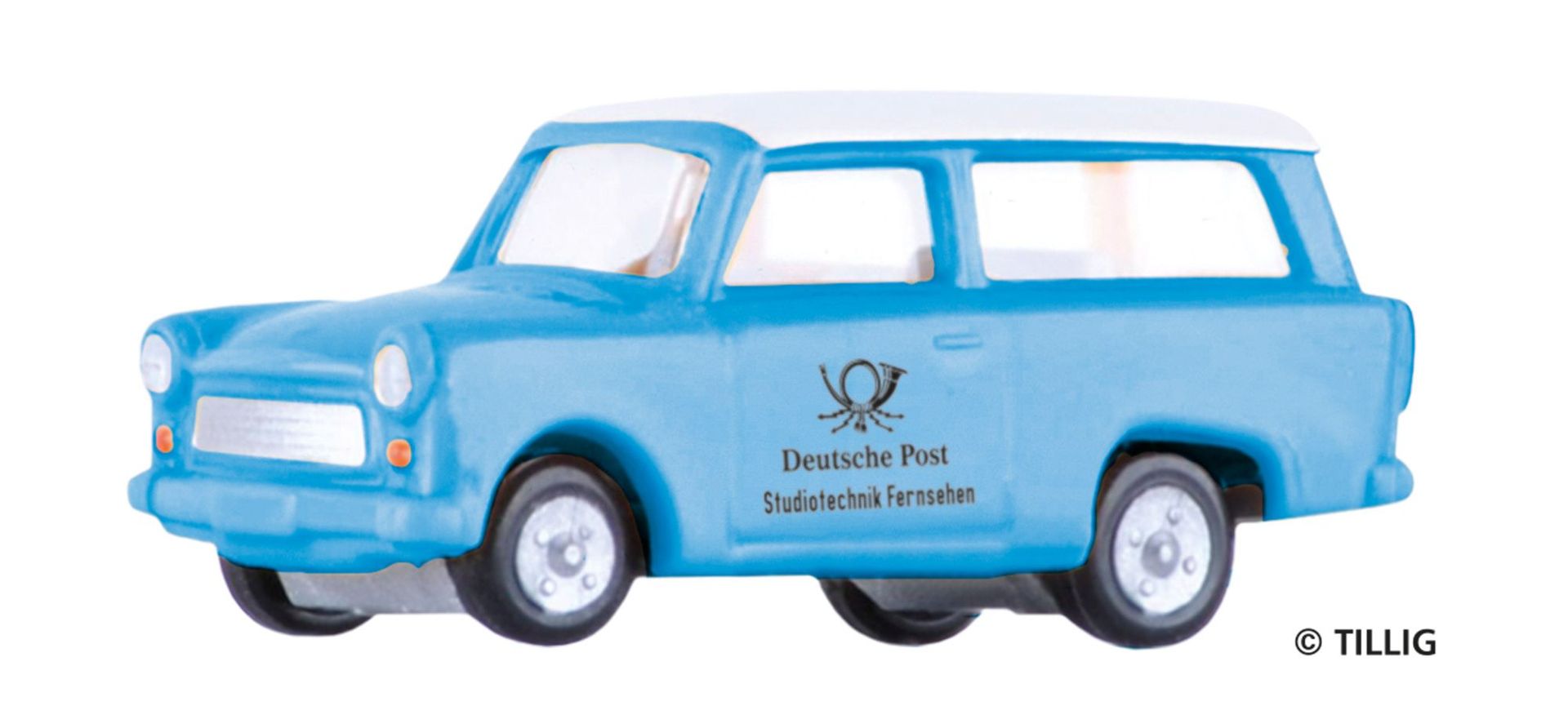 Tillig 08744 - Trabant 601 Kombi Deutsche Post Studiotechnik TT 1:120