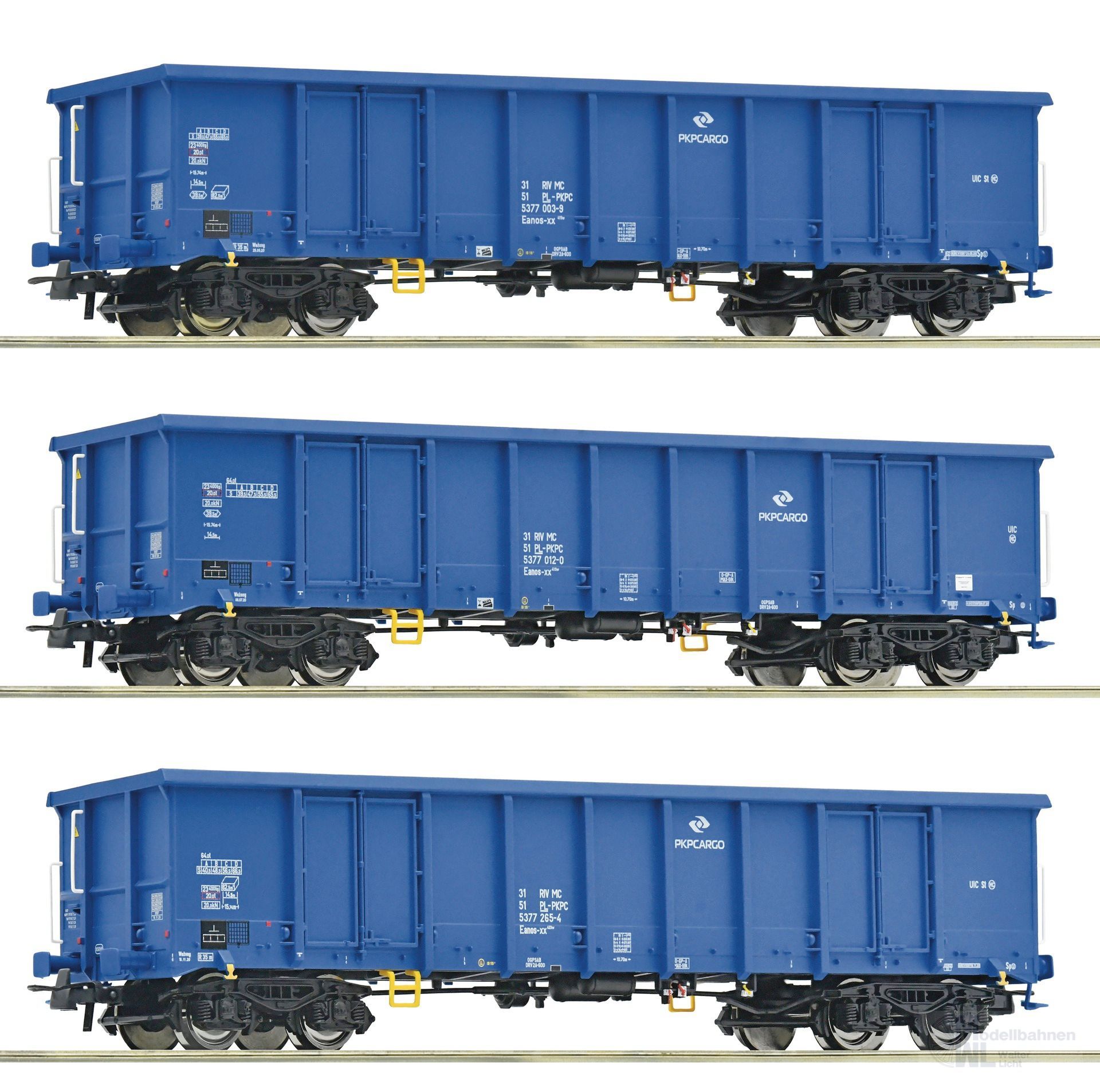 Roco 6600100 - Güterwagen Set PKP Cargo Ep.VI 3.tlg. H0/GL