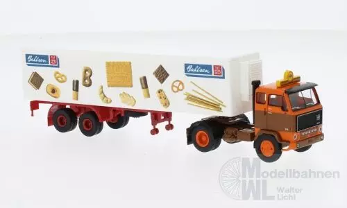 Brekina 85672 - Volvo F89 Koffer-SZ BahlsenDatra (DK) H0 1:87