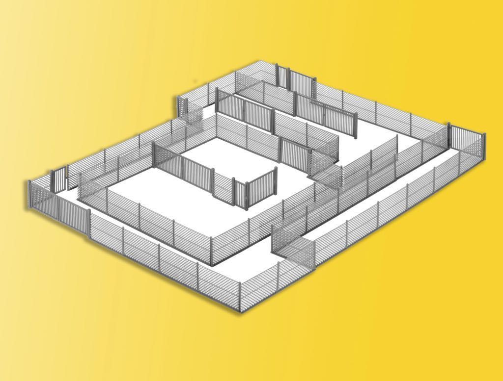 Kibri 38605 - Maschendrahtzaun grau H0 1:87