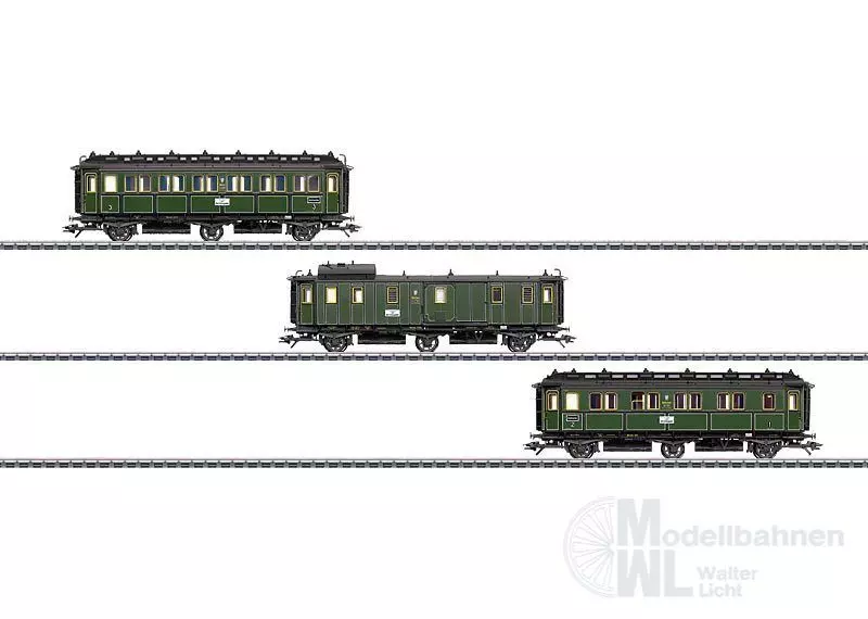 Märklin 43320 - MÄRKLIN - MHI Personenwagen-Set K.Bay.Sts.B. Ep.I 3.tlg. H0/WS