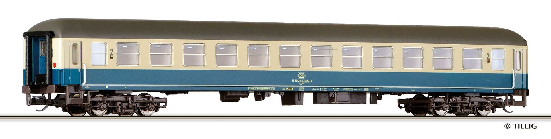 Tillig 16213 - Personenwagen DB Ep.IV 2.Kl. Bm 239 TT 1:120