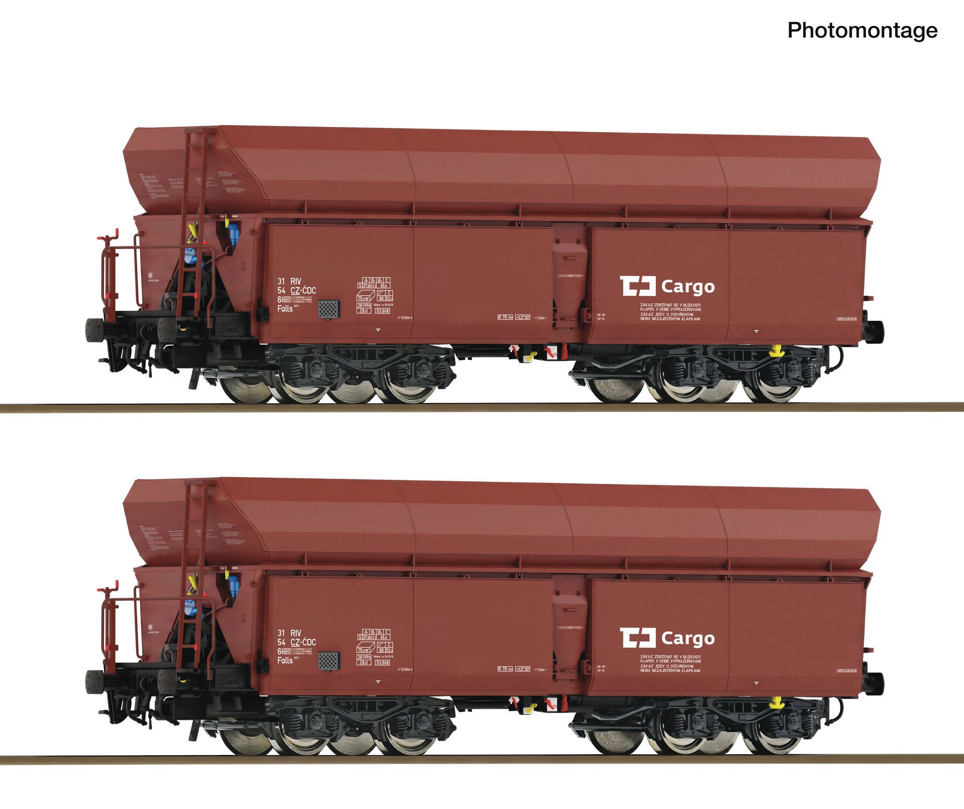 Roco 6600426 - 2er Set Selbstentladewagen CD Cargo Fads
