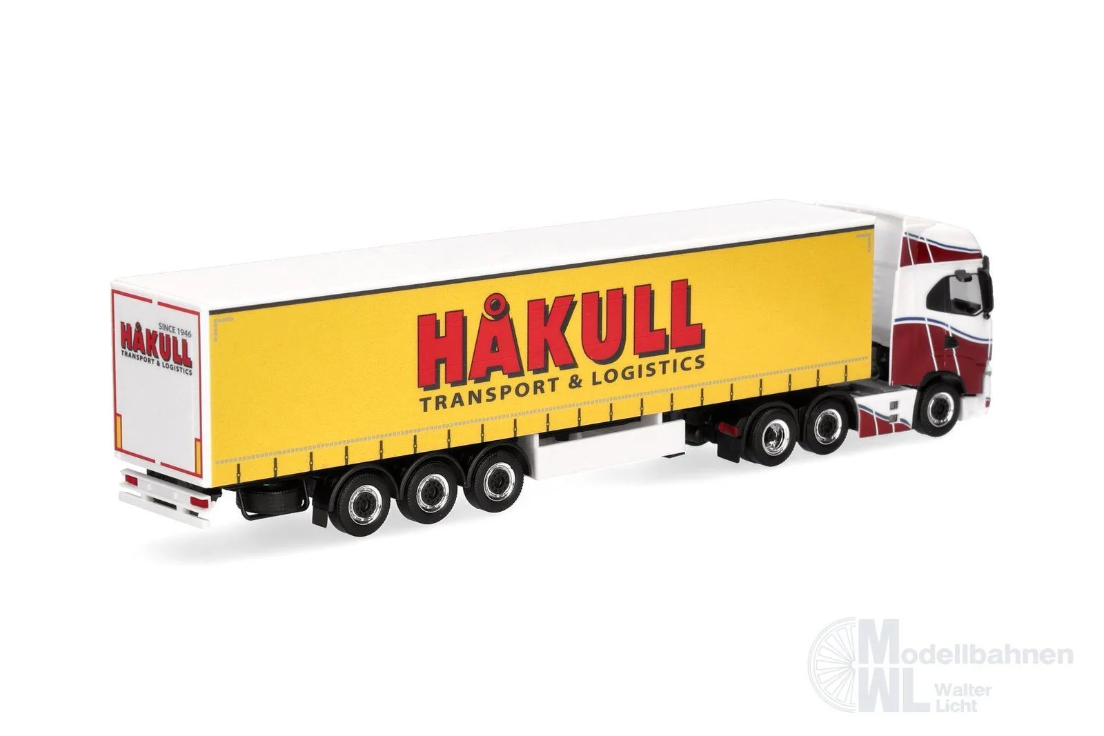 Herpa 320757 - Iveco S-Way Gardinenplanen-Sattelzug Hakull (N) H0 1:87