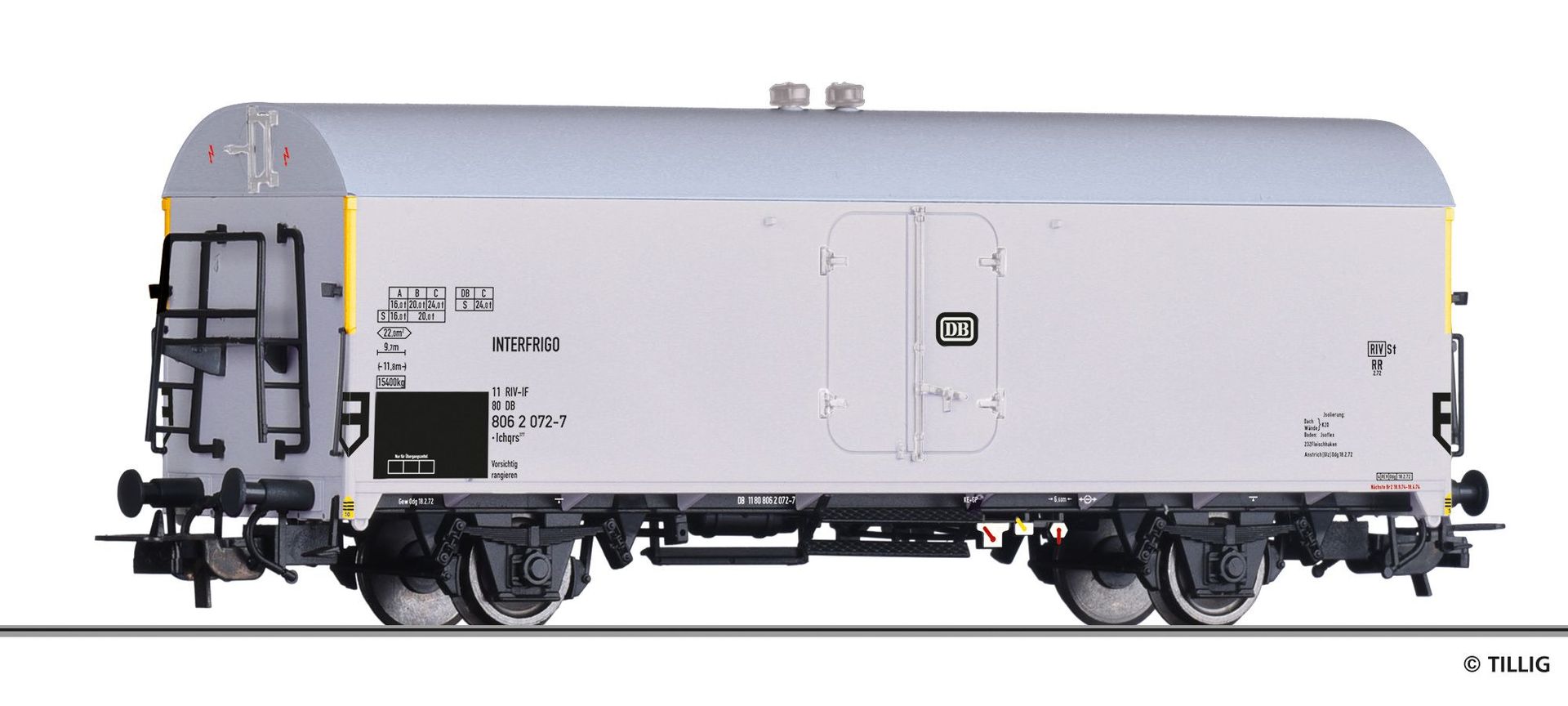 Tillig 76805 - Kühlwagen DB Ep.IV Ichqrs 377 Interfrigo H0/GL