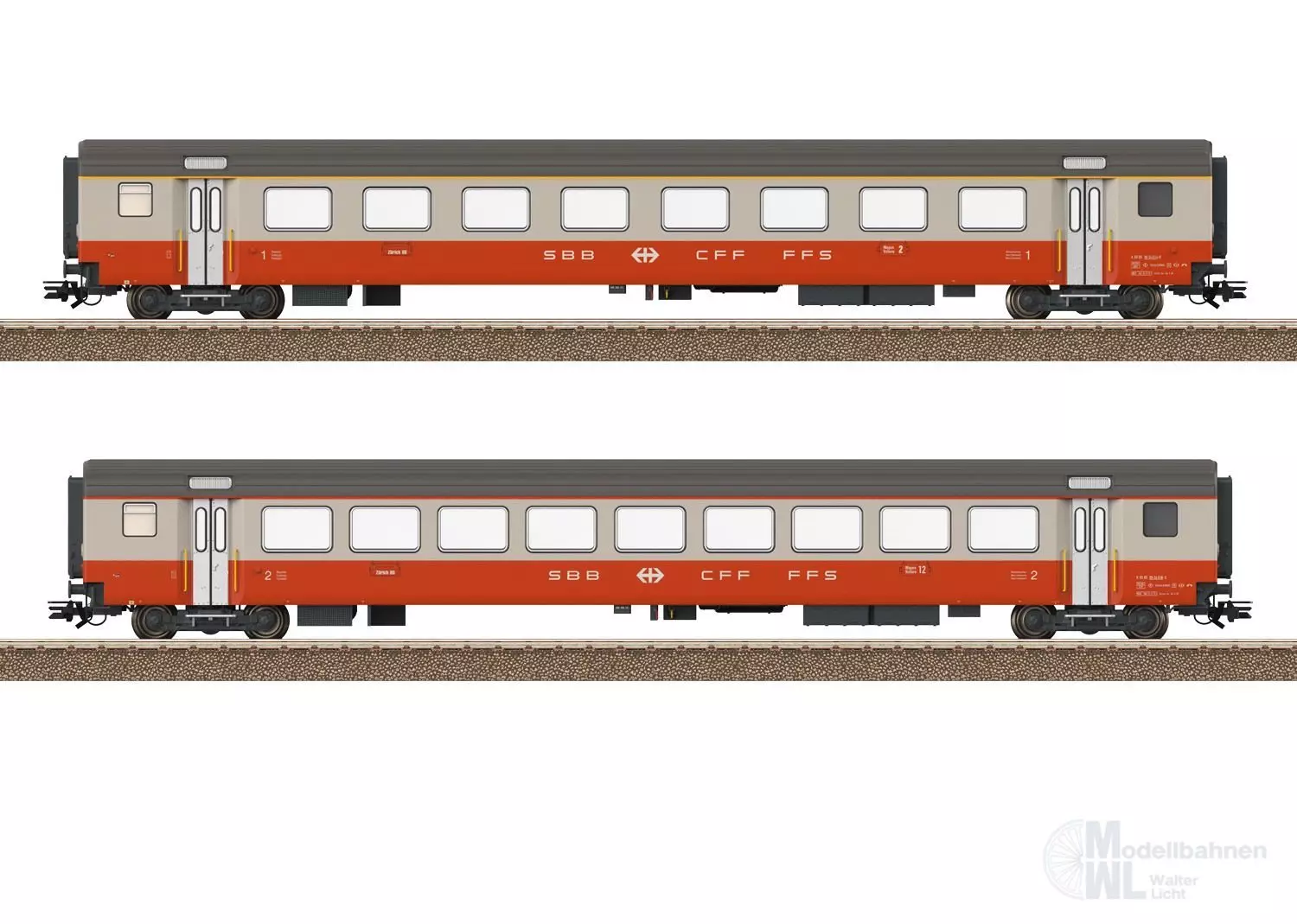 Trix 23691 - Personenwagen-Set SBB Ep.IV 2.tlg. Swiss Express H0/GL