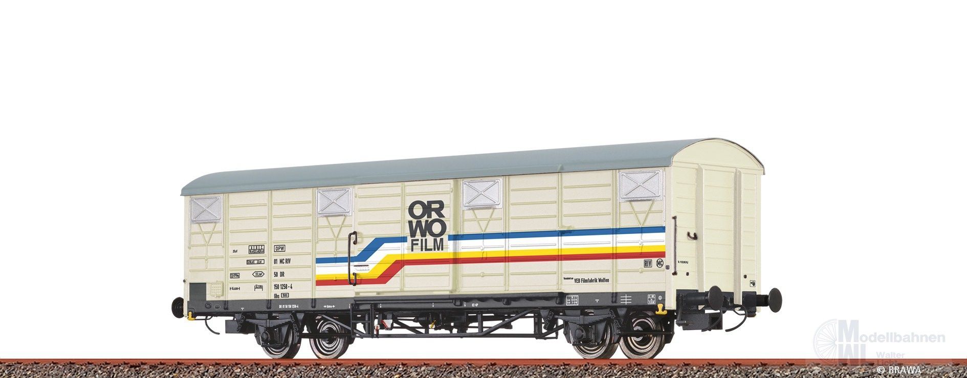 Brawa 49933 - Güterwagen gedeckt DR Ep.IV Gbs [1500] ORWO H0/GL