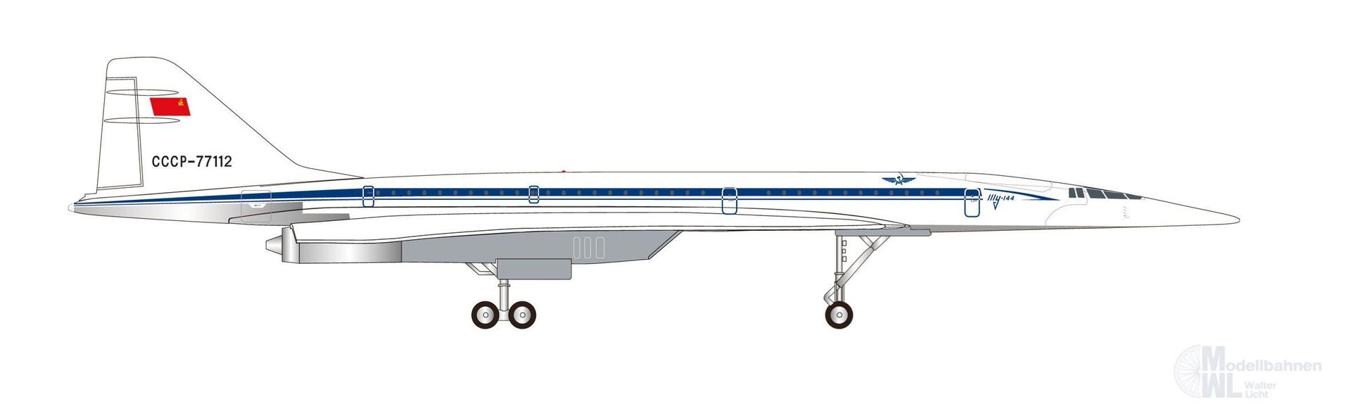 Herpa 562867 - TU-144D Aeroflot (Sinsheim) 1:200