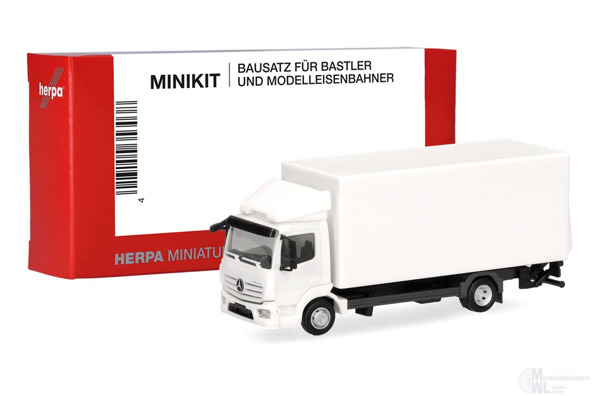Herpa 014397 - MiKi Mercedes-Benz Atego 13 Koffer-LKW mit Ladebordwand H0 1:87