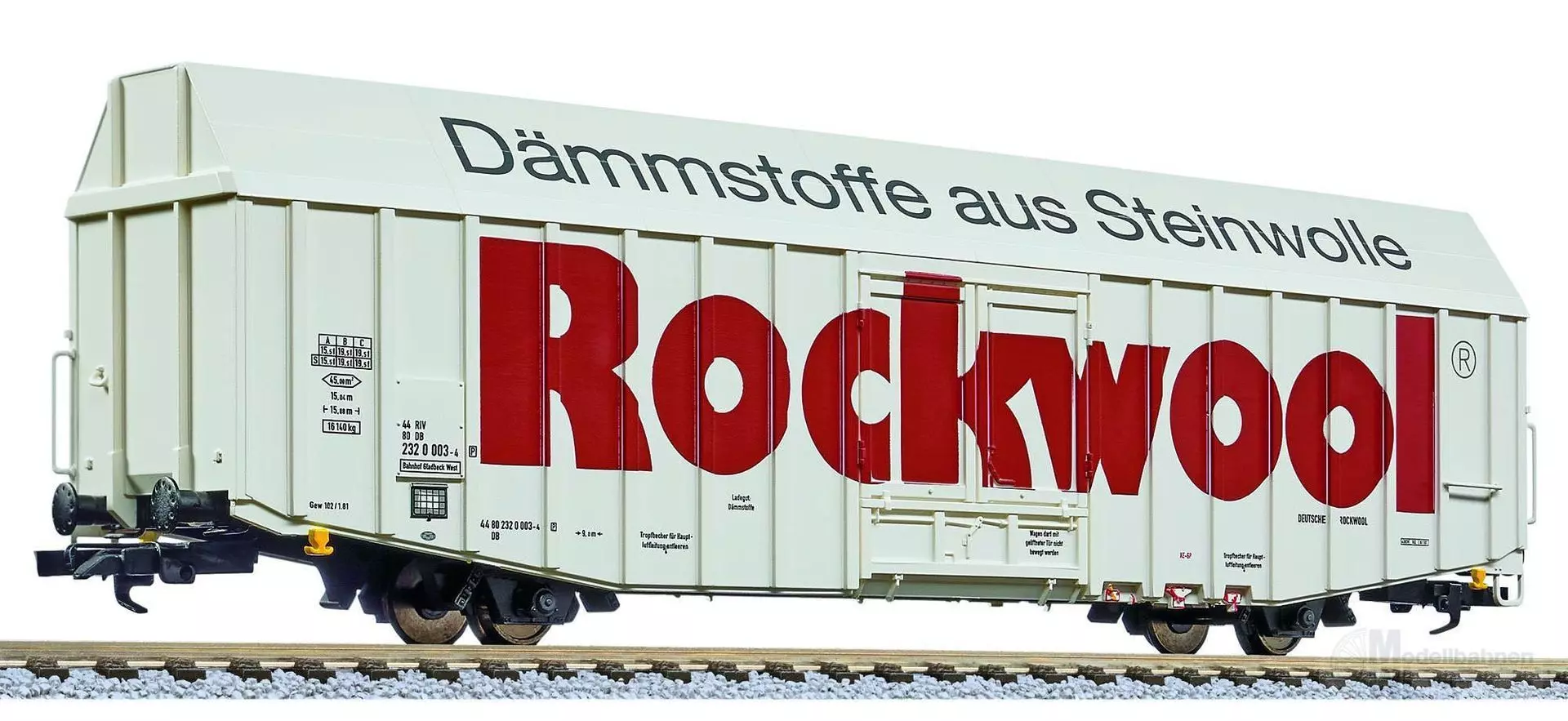 Liliput 235814 - Güterwagen DB Ep.V Hbbks Rockwool (1588m) H0GL