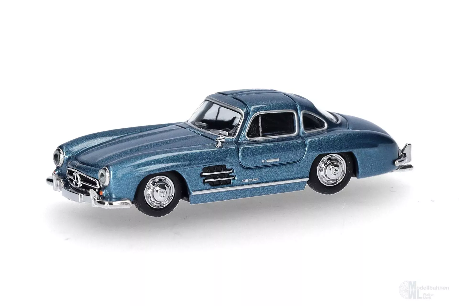 Herpa 430975-002 - Mercedes-Benz 300 SL Flügeltürer hellblaumetallic H0 1:87