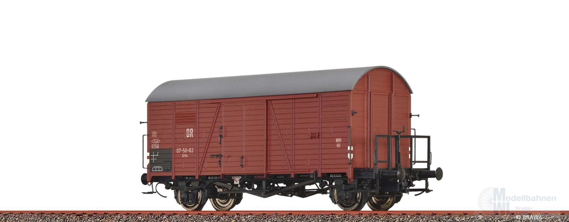 Brawa 50748 - Güterwagen ged. DR Ep.III Grhs H0/GL