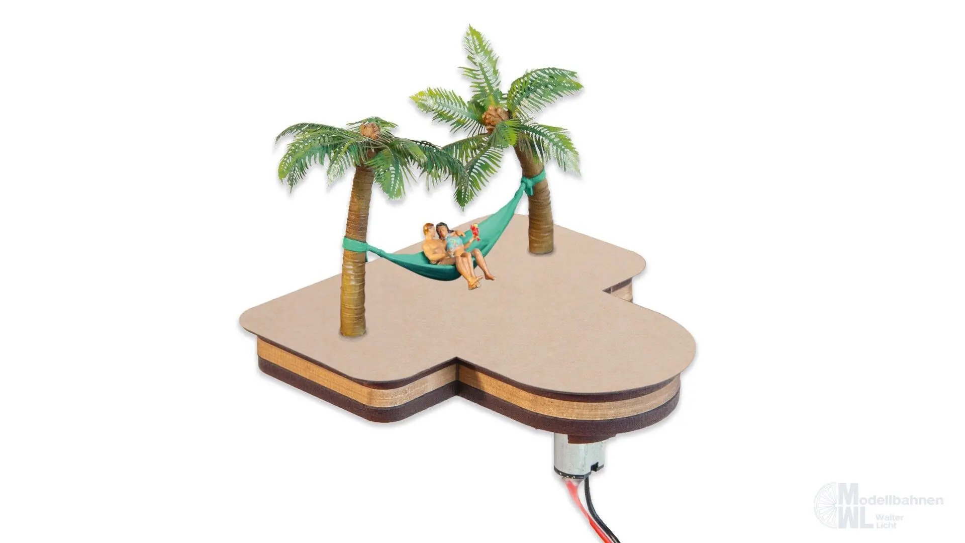 Noch 21772 - micro-motion Palmen mit Hängematte 5 cm hoch H0 1:87