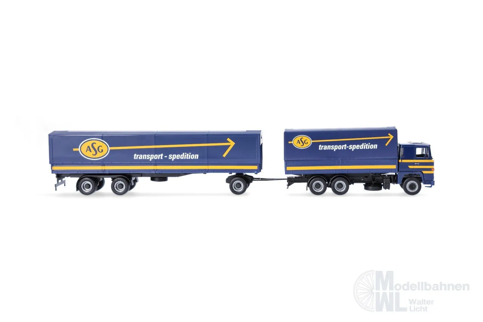 Herpa 320719 - Scania 141 Planen-Hängerzug ASG H0 1:87