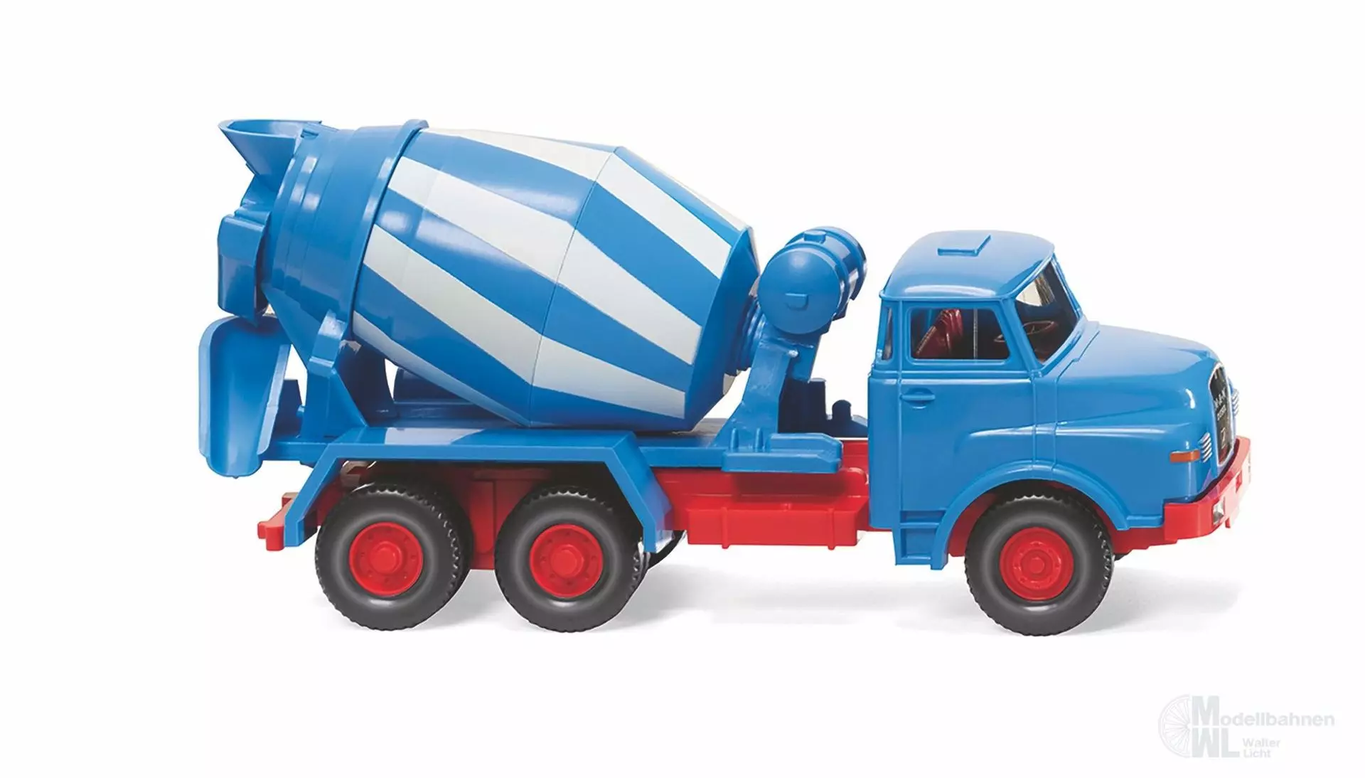 Wiking 068208 - Betonmischer MAN - blau/weiß H0 1:87