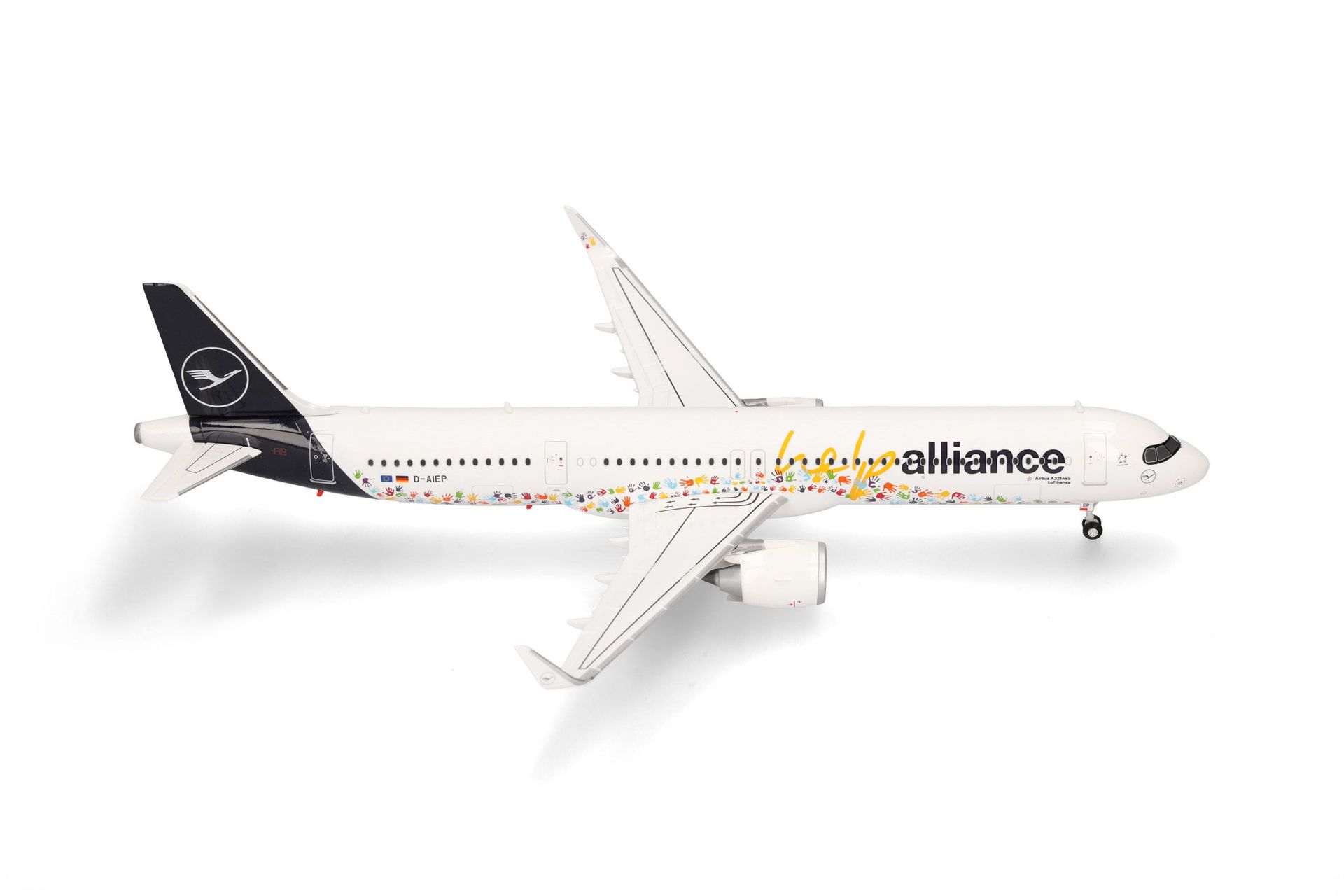 Herpa 573900 - Airbus A321neo Lufthansa HelpAlliance 1:200