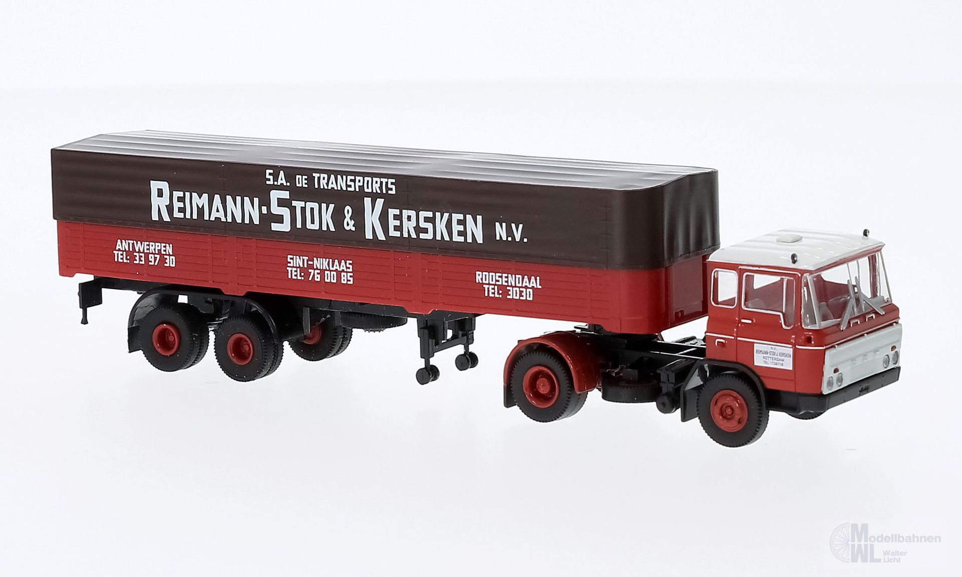 Brekina 85285 - DAF FT 2600 Pritsche/Plane-SZ R.S.K. (NL) H0 1:87