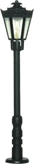 Viessmann 6071 - Parklaterne schwarz mit klarem Schirm, LED warmweißH0 1:87