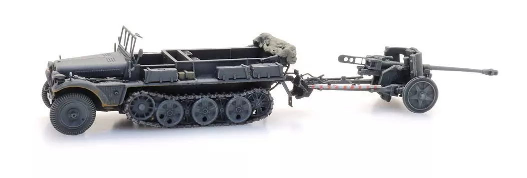 ARTITEC b.v. 6870488 - WM Sd.Kfz. 10 + PAK 38 grau H0 1:87