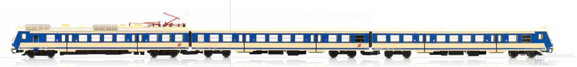 Jägerndorfer Modellbahn 74302 - Triebzug Rh 4020 ÖBB Ep.IV 3-tlg. Ep.IV Pflatsch N 1:160 Sound